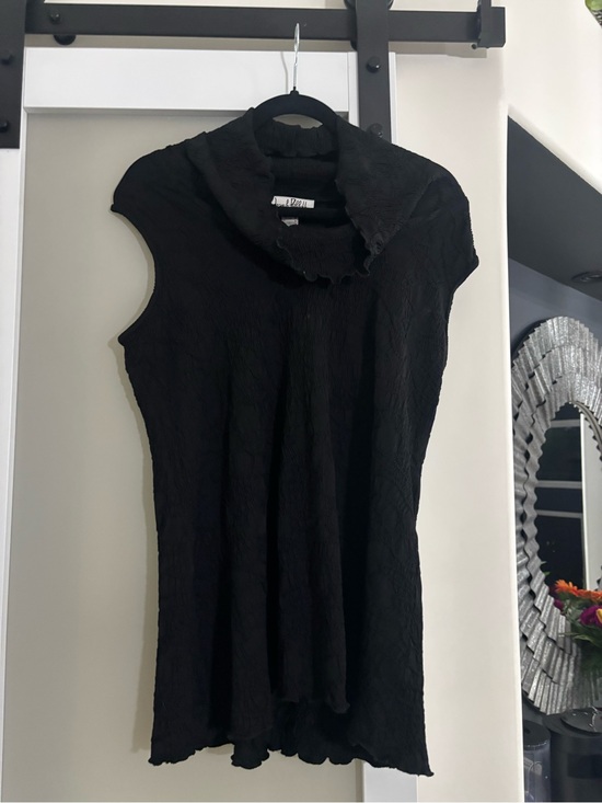 Joseph Ribkoff Tops - Joseph Ribkoff Black Sleeveless Textured Cowl Neck Top